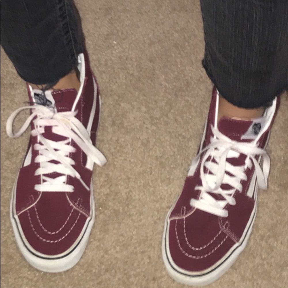 Maroon Hi-Top Vans